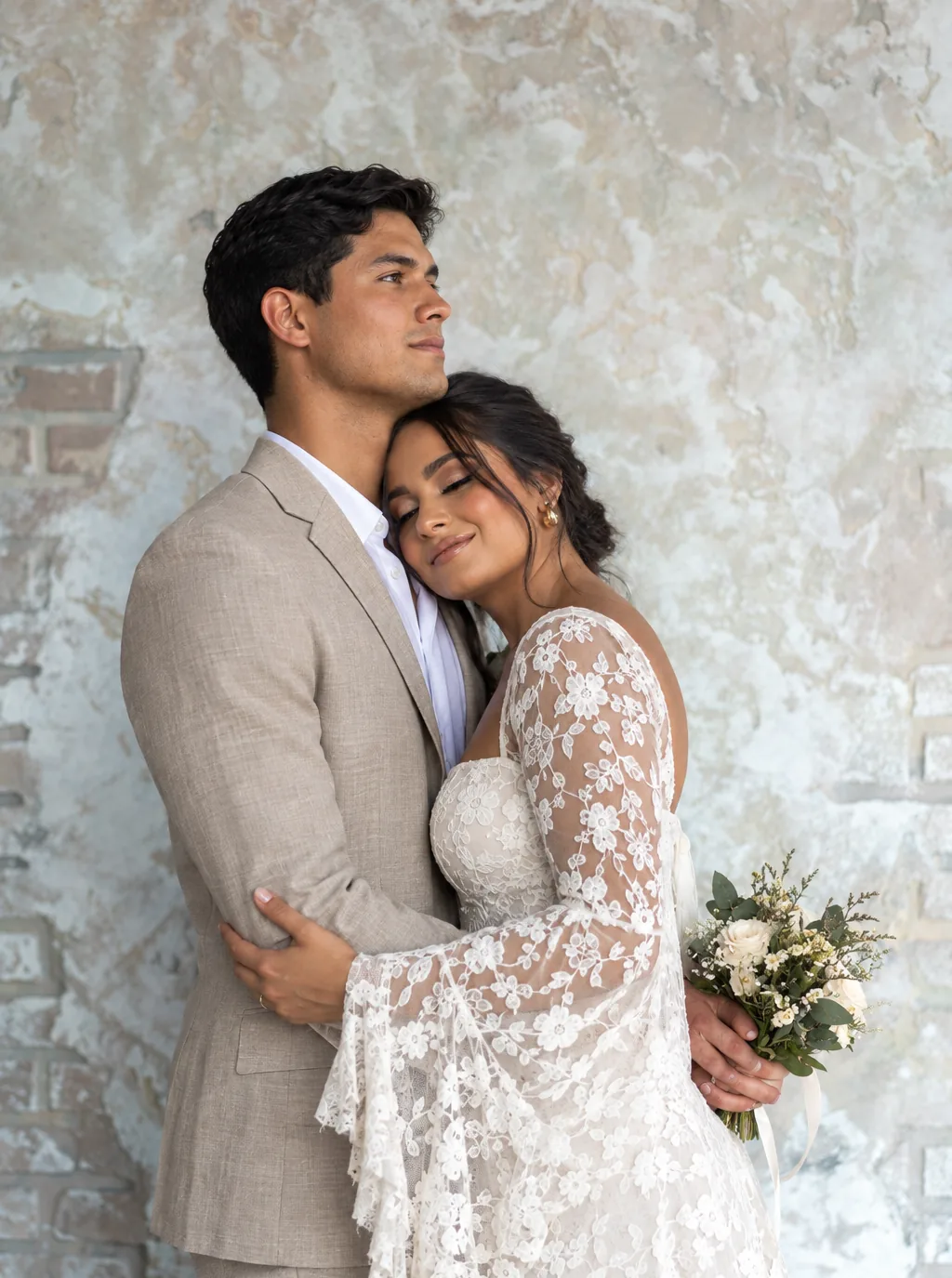 Referencia visual de pareja en exterior